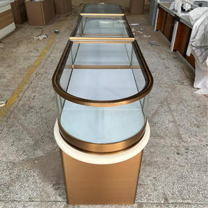 Vitrine de magasin de luxe, comptoir <span class=keywords><strong>d</strong></span>'<span class=keywords><strong>exposition</strong></span>, logo personnalisé, vitrine en métal et <span class=keywords><strong>verre</strong></span>, vitrine de bijouterie - Product Image 3