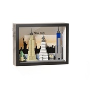 Set de Bloques de Construcción de Plástico ABS sin BPA, Escala 1:8, Diseño 3D del Horizonte de Nueva York y Londres, Modelo de Arquitectura para Armar, Juguete de Construcción