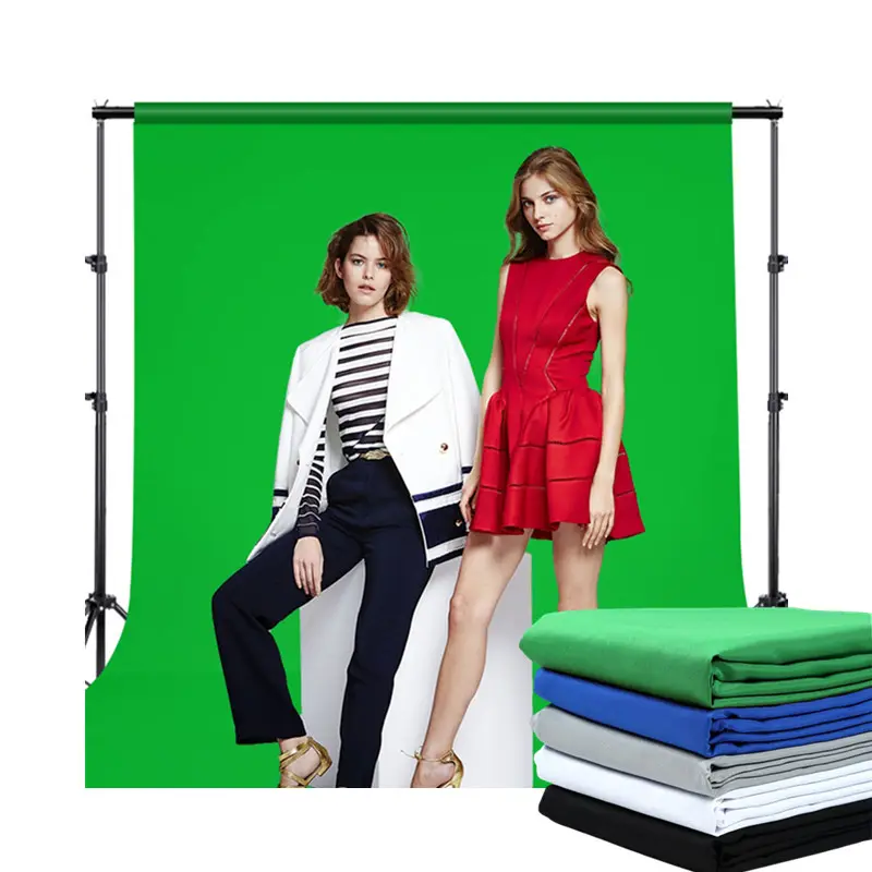 Danlu Textile 1.8*2.8m Black/White/Grey/Blue/Greenscreen Video Background for Photo Studio