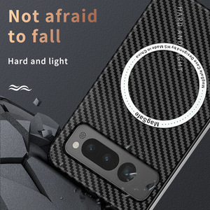 Best Seller için Ultra ince hafif dayanıklı karbon <span class=keywords><strong>Fiber</strong></span> doku koruyucu durumlarda <span class=keywords><strong>Google</strong></span> kat manyetik buzlu kap telefon kapağı - Product Image 5