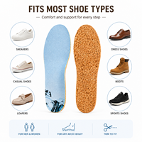 Semelles orthopédiques de soutien de la voûte plantaire pour hommes et femmes, inserts de chaussures en liège naturel, soulagement de la douleur au pied, absorption des chocs, coussinets confortables