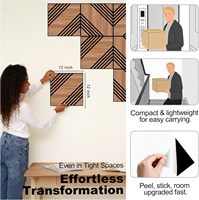 Panneaux muraux acoustiques en PVC et PET, imitation bois, auto-adhésifs, insonorisants, modernes, pour salon, vente en gros
