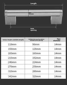 Kenop Gagang Ekstensi Pintu Kabinet Tahan Karat Baja Tahan Karat Minimalis Modern Lemari Laci Dapur Lemari Pakaian - Product Image 5