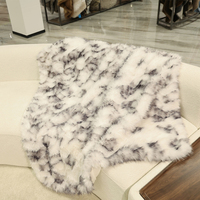 Plaid en fausse fourrure de renard des neiges double face, soyeux et doux au toucher, élégant et de qualité supérieure, 650 g/m², pour la décoration intérieure, idéal comme cadeau