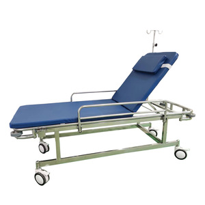 Chariot d'hôpital en acier inoxydable, hauteur réglable, 4 roulettes, XQ2014-B15, mobilier médical - Product Image 1