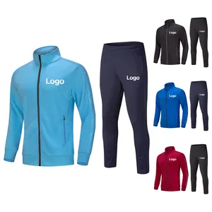 Custom No Brand Soccer Sportswear Create Your Own Brand Football Team Jogging Suits Men Training Plain Tracksuit