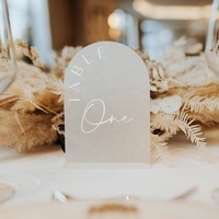 Panneaux de table arqués - Numéros de table de mariage en acrylique 1-20 avec support - Numéros de table en acrylique noir - Décoration de mariage