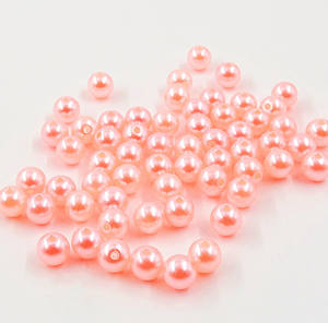 Hạt nhựa tròn giả ngọc trai màu hồng, có lỗ, kích thước 3 4 6 8 10 12 mm, 30 màu, dùng cho máy làm ngọc trai - Product Image 6