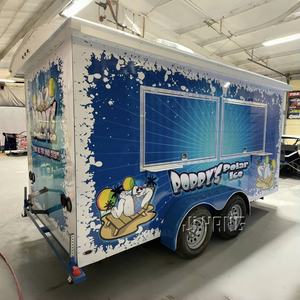 12 قدمًا تجارية للبيع مقطورة وجبات سريعة للامتياز في الشوارع رقائق الحلوى والآيس كريم الخمرة الولايات المتحدة الأمريكية - Product Image 2