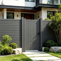 Portail piétonnier moderne en aluminium, portail de sécurité automatique pour entrée de villa, système d'entrée résidentiel extérieur pour jardin