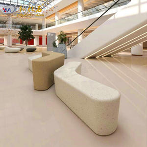 Nuevo Banco de Terrazo Magic Stone para Exteriores, Mueble Decorativo de Paisaje, Taburete Artístico de Hormigón de Alto Rendimiento, Mobiliario para Centros Comerciales - Product Image 4