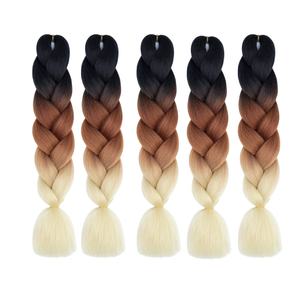 Venta al por mayor 24 pulgadas 100g Jumbo trenza pelo <span class=keywords><strong>trenzas</strong></span> africanas pelo 24 pulgadas extensión de pelo sintético combinación de pestañas postizas - Product Image 3