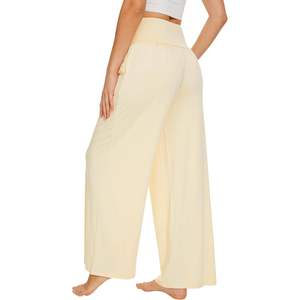 Pantalones de Pijama de Viscosa de Bambú para Mujer, Estilo Palazzo de Pierna Ancha, para Yoga y Descanso, con Bolsillos, Tallas S a XXL - Product Image 1