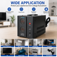 Régulateur automatique de protection 220V monophasé 500VA-5000VA, protection contre les surtensions et les sous-tensions, stabilisateur de tension domestique CE