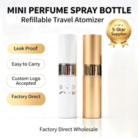Atomiseur de parfum portable rechargeable pour voyage, design rotatif, format pochette, emballage cosmétique en vrac