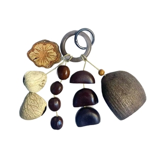 Wholesale Boho Natural Fruit Shell Bag Charm <b>Wind</b> <b>Chime</b> Keychain Ornament For Rustic Handicraft Souvenir - Product Image 1
