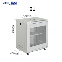 Armoire de réseau de données intérieure personnalisable 19 pouces 12U 9U 6U 4U 2U pour centre de données