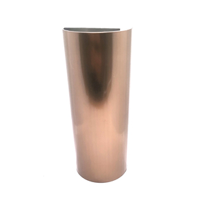 Bandes de finition en acier inoxydable de couleur satinée or rose, forme incurvée personnalisée - Product Image 5