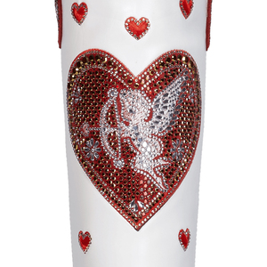 <span class=keywords><strong>Stivali</strong></span> da Cowboy Alti Personalizzati WETKISS con Tacco Grosso, <span class=keywords><strong>Stivali</strong></span> Estivi da Cowgirl al Ginocchio Rossi con Strass per Feste - Product Image 5