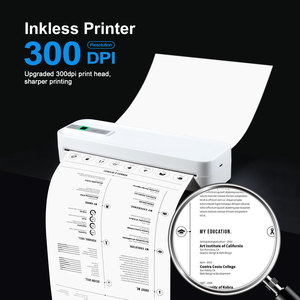 Impresora Térmica Portátil Ligera HZTZ <span class=keywords><strong>de</strong></span> 8 Pulgadas, Mini Impresora Térmica Multiformato <span class=keywords><strong>de</strong></span> 304dpi para Fotos, <span class=keywords><strong>Tatuajes</strong></span> y A4 - Product Image 6