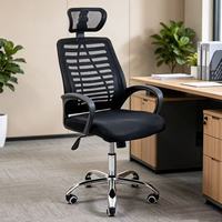 Chaise de bureau exécutive ergonomique moderne et réglable, pivotante, avec dossier en maille, multifonctionnelle, pour une utilisation prolongée, idéale pour la maison, le bureau et les conférences