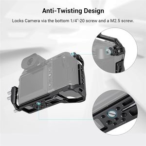 กรงกล้องขนาดเล็กพร้อมชุดยึดสายเคเบิ้ลสำหรับ GFX100S <span class=keywords><strong>Fujifilm</strong></span>/GFX50S II ในตัว1/4 "-<span class=keywords><strong>20</strong></span>รูและ3/8" -16รูยึดตำแหน่งและ - Product Image 3