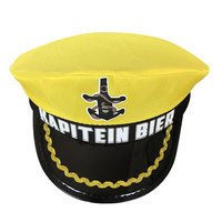 M436 Kapitein Bier 옐로우 플랫 캡 글자 플랫 캡 파티 캡