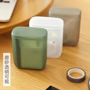 Portable Cable Storage <b>Box</b> Rectangle Covered Multi Functional Desktop Organizer Gray Dark Green <b>White</b> Solid Color - Product Image 1