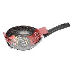 กระทะอะลูมิเนียมฟอร์จ ลายหิน ขนาด 18 ซม. เหมาะสำหรับการปรุงอาหารโดยไม่ต้องติดกระทะ สมบูรณ์แบบสำหรับผัดและทอดอาหาร - Product Image 1