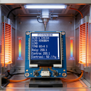 โมดูลจอแสดงผล IPS TFT LCD ขาวดำแบบกำหนดเองขนาด 128x64 ความสว่าง 500 นิต สำหรับแผงควบคุมเครื่องพิมพ์และเครื่องถ่ายเอกสาร - Product Image 4