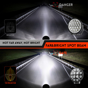 New extraljus 4x4 LED đoạn đường nối xe phía trước đèn pha 9 inch LED ánh sáng với vị trí hổ phách ánh sáng nhấp nháy nhấp nháy - Product Image 5