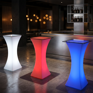 โต๊ะบาร์ LED ทรงสูงสำหรับกลางแจ้ง เหมาะสำหรับคลับ ร้านอาหาร งานปาร์ตี้ และสวน - Product Image 1