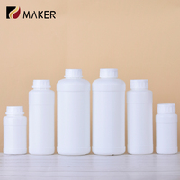 Emballage de capsule de pilule de vitamine blanche sans BPA 100ml 200ml 250ml 1L 100cc bouteille de supplément en plastique PP avec bouchon à vis pour pilule