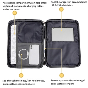 Großhandel Maßgefertigte <span class=keywords><strong>10</strong></span>/11 Zoll Hahnentritt-Muster Oxford-Stoff Laptoptasche Wasserdichte <span class=keywords><strong>Tablet</strong></span>-Aufbewahrungstasche - Product Image 2