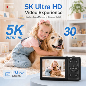 กล้องดิจิตอลเซลฟี่จอคู่ 5K 80MP โฟกัสอัตโนมัติ ซูม 18 เท่า <span class=keywords><strong>WiFi</strong></span> กล้องวีล็อกขนาดกะทัดรัด รองรับเว็บแคม - Product Image 3