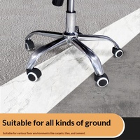 Lot de 5 roulettes silencieuses et résistantes à l'usure de 2 pouces, roulettes pivotantes pour meubles, chaises et tables, roues de remplacement