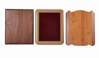 Plaque d'honneur d'entreprise : Deux styles - Surface brillante émaillée rouge et texture imitation bois