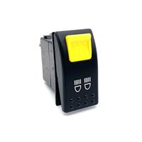 Verrou de sécurité pour voiture, avec bouton de verrouillage, 10 pièces, jaune, 12V
