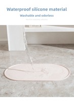 Tapis d'alimentation pour animaux de compagnie en silicone durable antidérapant, anti-déversement, imperméable, ovale, pour chats et chiens, pour une alimentation sans désordre