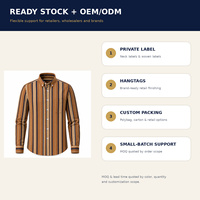 Chemise décontractée pour homme en twill 100 % coton, rayures vintage, boutonnée, manches longues, respirante, avec poche poitrine, pour le travail en extérieur