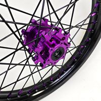 Ensemble de roues Supermoto en alliage d'aluminium anodisé CNC 1.6 19 1.85 16 pouces, moyeu et jante pour moto électrique Surron Light Bee Talaria Sting X3