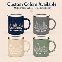 Mug à café en céramique souvenir de Washington (États-Unis) avec motif du Monument du Capitole, pour tasses en céramique avec boîte, personnalisable OEM ODM, vente en gros