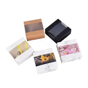 Kunden spezifische hand gefertigte Seifen verpackungs box mit Fensters chl üssel bund und kleiner Zubehör verpackung-Ideal für Einzelhandel und persönliches Verschenken