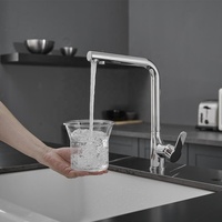 Robinet de cuisine pour évier de cuisine, style ferme, bar, avec filtre à eau purifiée, robinet d'évier 2 en 1 et robinet d'eau potable