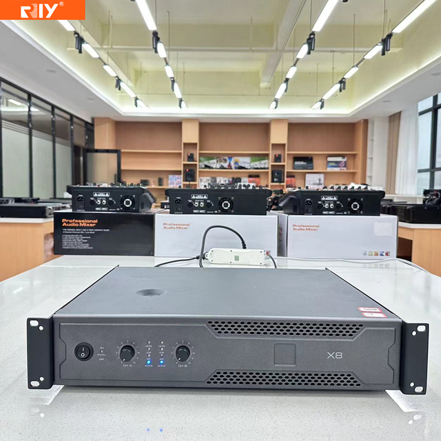 X4/X6/X8 2-Ch 2U Class-H 2*400W/600W/800W Power Amplifier,Stereo, Parallel, Bridge Mode with Fan Cooling,Temperature Protection