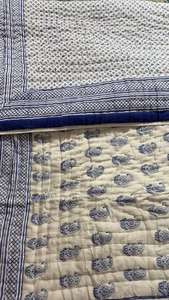 Best Jaipuri Organic Cotton Voile <b>Bedding</b> Set Handmade <b>Quilt</b> Reversible Razai Hand Block Printed Patchwork Warm Home <b>Quilt</b> - Product Image 6