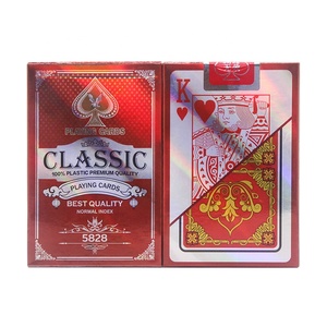 Condor Không 5828 Chất Lượng Cao Không Thấm Nước PVC Poker Chơi Thẻ Tùy Chỉnh Với Logo Cho Câu Lạc Bộ Cầu Kích Thước 100% Tất Cả Các Nhựa - Product Image 1