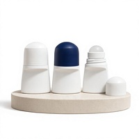 Flacon roll-on vide en plastique de 50 ml, nouveau modèle, pour déodorant, OEM ODM, vente en gros personnalisée