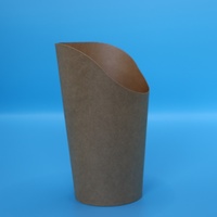 Tasses à frites inclinées imprimées sur mesure pour servir des frites croustillantes dans les restaurants et les stands de nourriture Gobelets en papier kraft de 12oz