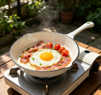 Poêle à frire en fonte émaillée LFGB FDA 25 cm 1,5 L, compatible induction et gaz, antiadhésive, résistante à la chaleur